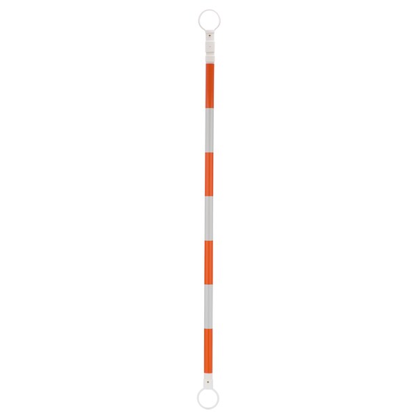 Mutual Industries Retractable Cone Bar, 10 ft., Orange/White, PVC, 51 in Height, 2 in Length, 5 pounds, Orange/black 17727-45-10 - main