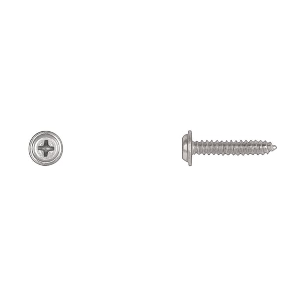 Disco Zinc Flat Top Phil Screws 8X1" 13/32"OD Washer PK100 1796PK - main