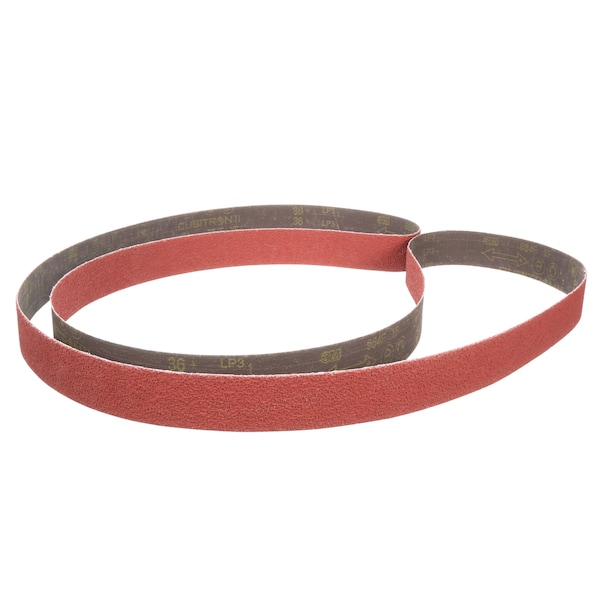 3M Cubitron Cloth Belt 984F, Coated, Ceramic, 36 Grit, Not Applicable, 984F, Red 7010516714 - main