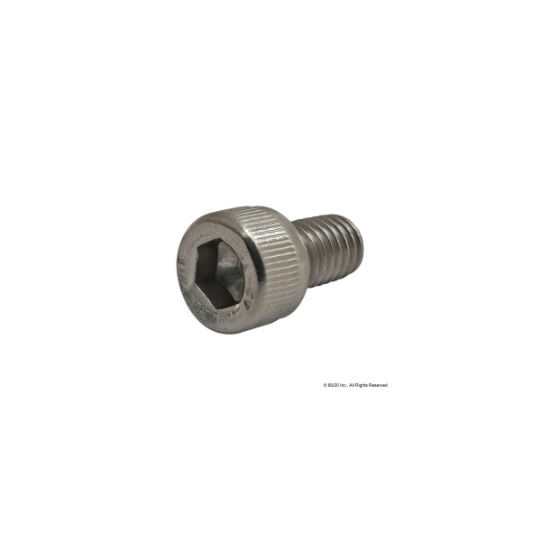 80/20 M6-1.00 Socket Head Cap Screw, Plain Stainless Steel, 10 mm Length 17-6510 - main