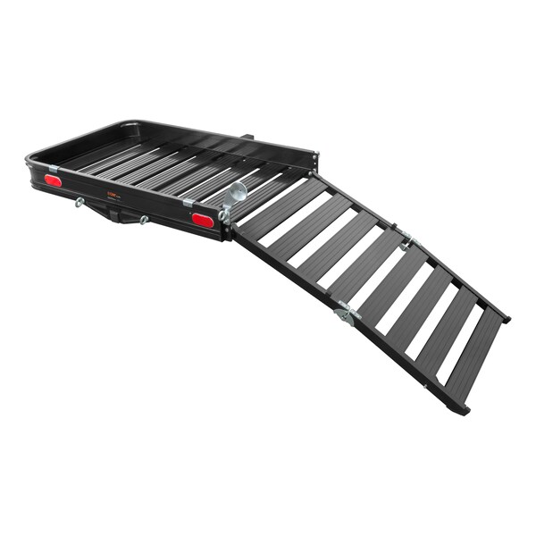 Curt Aluminum Hitch Cargo Carrier with Ramp 18112 - main