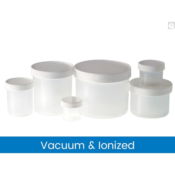 Qorpak Natural PP Jar, 89-400 White PP Unlined Cap attached, Vacuum/Ionized, PK36 PLC-10495 - main