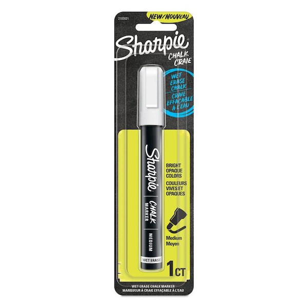 Sharpie Chalk Dry Erase Marker, White 2103021 Zoro