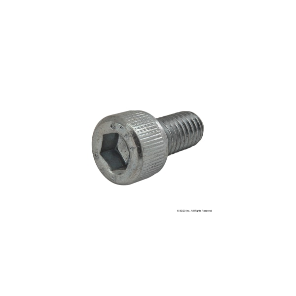 80/20 M6-1.00 Socket Head Cap Screw, Zinc Plated Steel, 12 mm Length 19-6512
