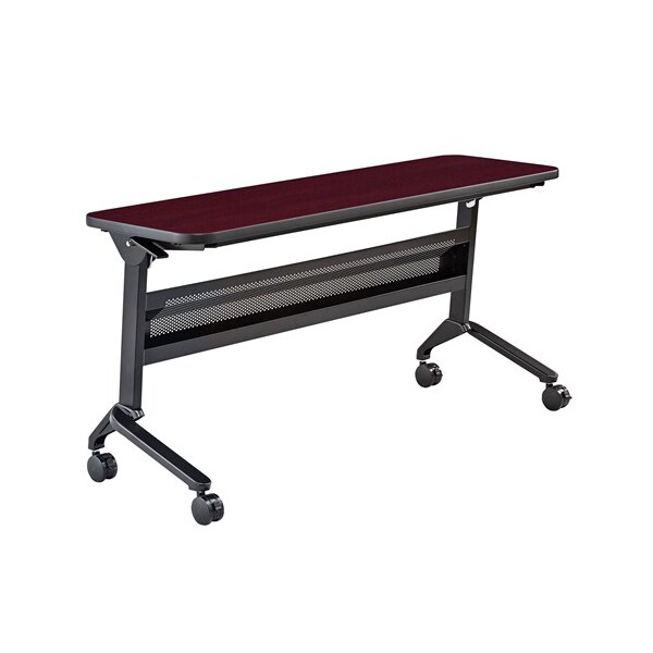 Safco Rectangle Flip-N-Go 18 x 60" Rectangular Training, 60 W, 18 L, 29 H, Laminate Top Top LF1860TSRMH - main