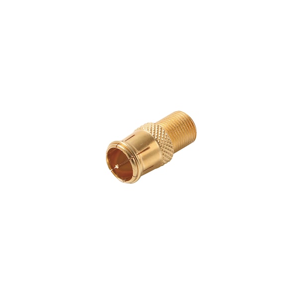 Steren F Jack to F Quick Plug Coax Adapter Gold 200-104 | Zoro