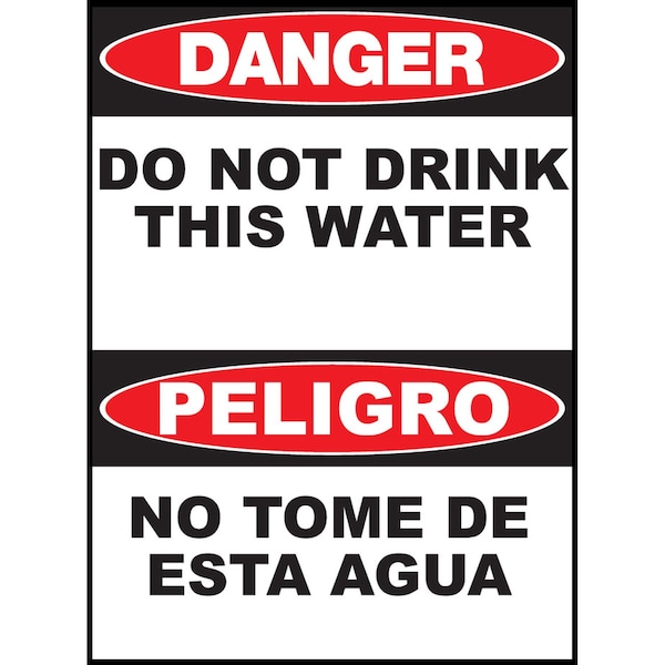 Zing Sign, Bilingual, Danger Do Not Drink, PL, 20033 20033 - main