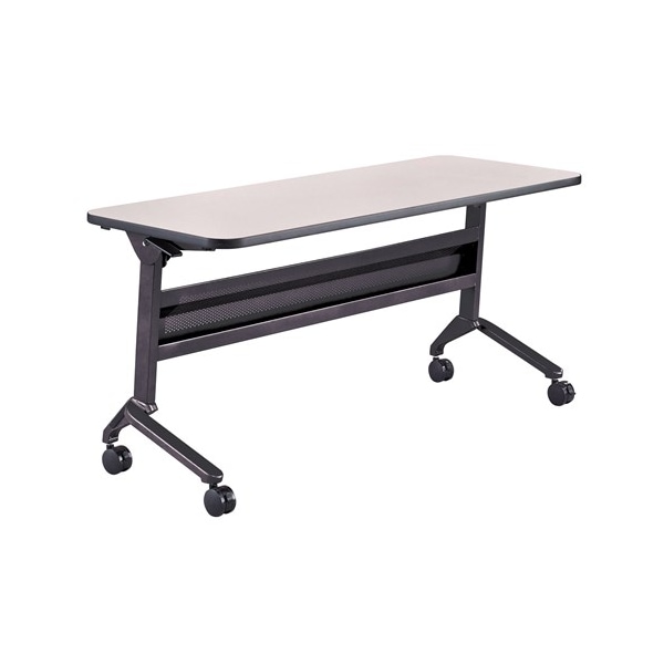 Safco Rectangle Flip-N-Go 24 x 60" Rectangular Training, 60 W, 24 L, 29 H, Laminate Top Top, Folkstone LF2460TSFLK4 - main