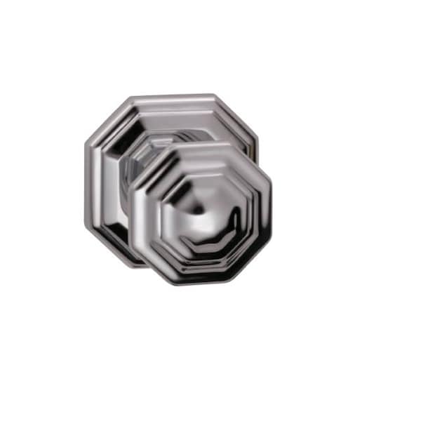 Omnia Knob 2-5/8" Rose Pass 2-3/8" BS T 1-3/4" Doors Bright Chrome 201 201/00B.PA2
