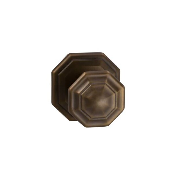 Omnia Knob 2-5/8" Rose Pass 2-3/8" BS T 1-3/4" Doors ULQ Antique Bronze 201 201/00B.PA5A