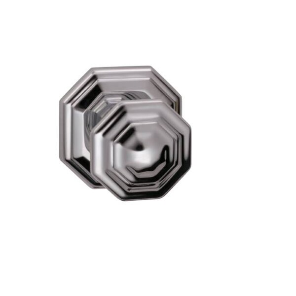 Omnia Knob 2-5/8" Rose Priv 2-3/8" BS T 1-3/4" Doors Bright Chrome 201 201/00B.PR2