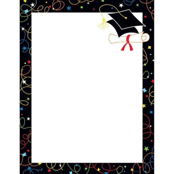 Great Papers Stationery Letterhead, Grad Swirls, PK80 2012047 - main