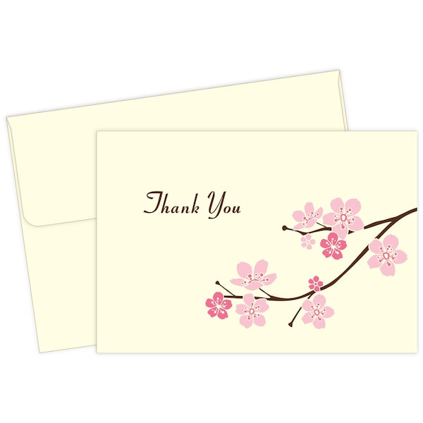 Great Papers Thank You Card W/Envelopes, Blossom, PK50 2012063 - main