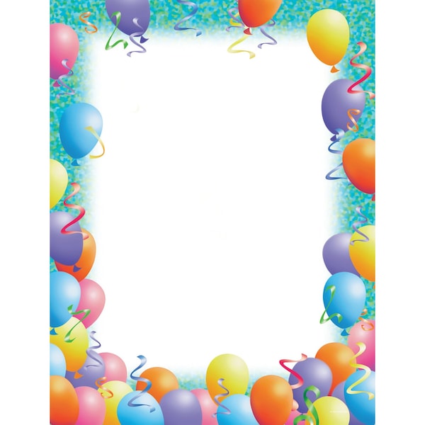 Great Papers Stationery Letterhead, Party, 8.5x11", PK80 2014113 - main