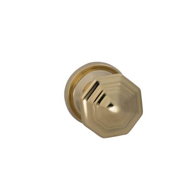 Omnia Knob 2-3/16" Rose Pass 2-3/4" BS T 1-3/8" Doors ULQ Bright Brass 201 201/55A.PA3A - main