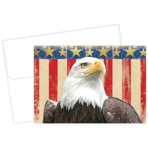 Great Papers Note Card W/Envelope, Patriotic W/G, PK20 2017049 - main