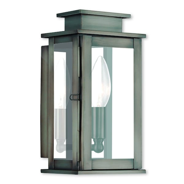 Livex Lighting Princeton 1 Light Vintage Pewter Outdoor Wall Lantern 20191-29 - main