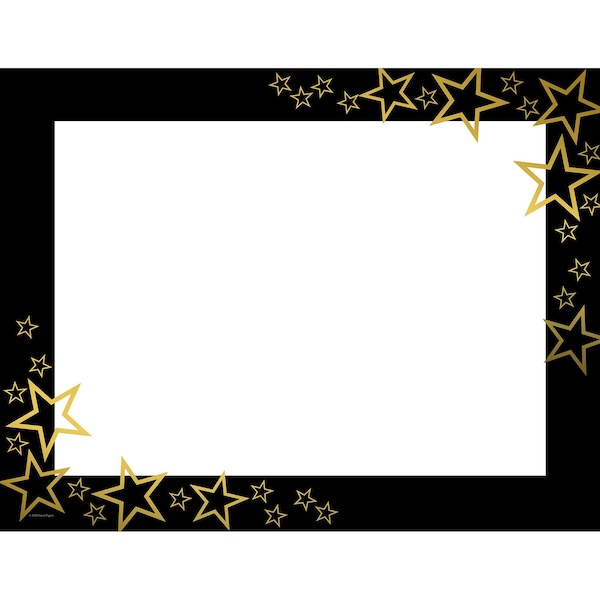 Great Papers Certificate Gold Foil Stars with B, PK15 2020001 - main
