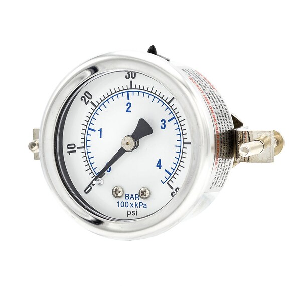 Pic Gauges 2 in Dial, 1/4 in NPT Male Center Back Location, Stainless Steel Case Material 203D-204D - main