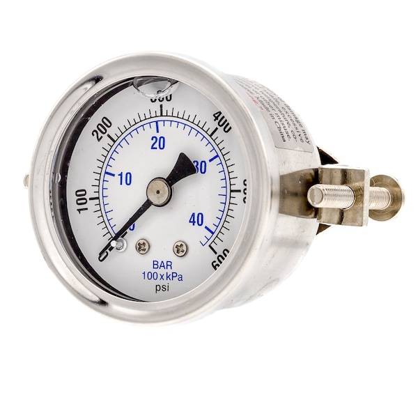 Pic Gauges 1 1/2 in Dial, 1/8 in NPT Male Center Back Location, Stainless Steel Case Material 203L-158K - main