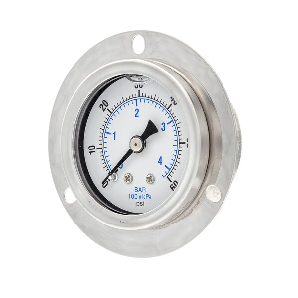 Pic Gauges 1 1/2 in Dial, 1/8 in NPT Male Center Back Location, Stainless Steel Case Material 204L-158D - main