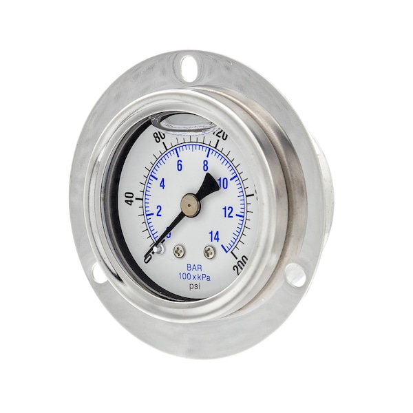 Pic Gauges 1 1/2 in Dial, 1/8 in NPT Male Center Back Location, Stainless Steel Case Material 204L-158G - main