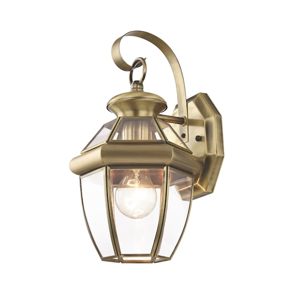 Livex Lighting Monterey 1 Light Antique Brass Outdoor W 2051-01 - main