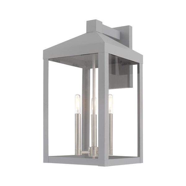 Livex Lighting Nyack 3 Light Nordic Gray Outdoor Wall Lantern 20585-80 - main