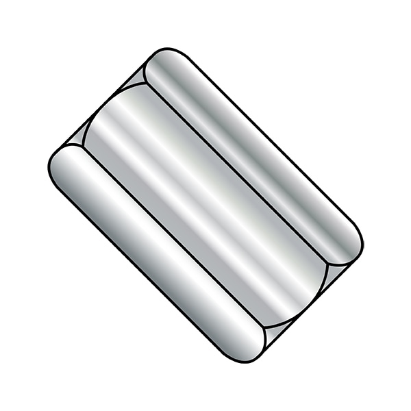 Zoro Select Coupling Nut, #1-8, 18-8 Stainless Steel, Not Graded, Plain, 2-1/2 in Lg, 1-1/4 in Hex Wd, 20 PK 1004020NCUP1 - main