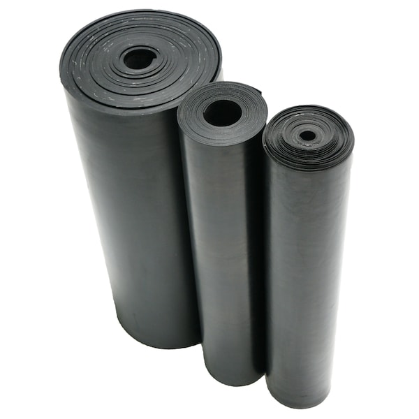 Rubber-Cal Cloth Inserted SBR - Rubber Sheets - 0.062" Thick x 2" Width x 36" Length - Black 35-015-062 - main