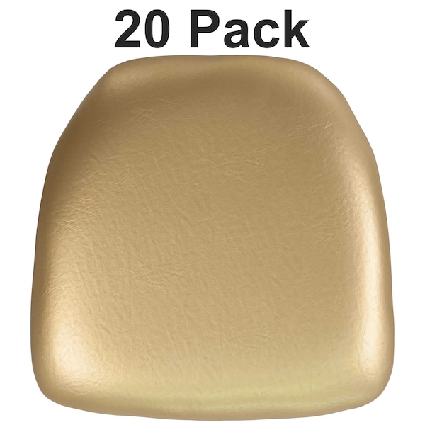 Flash Furniture Hard Gold Vinyl Chiavari Chair Cushion, PK20 20-BH-GOLD-HARD-VYL-GG - main