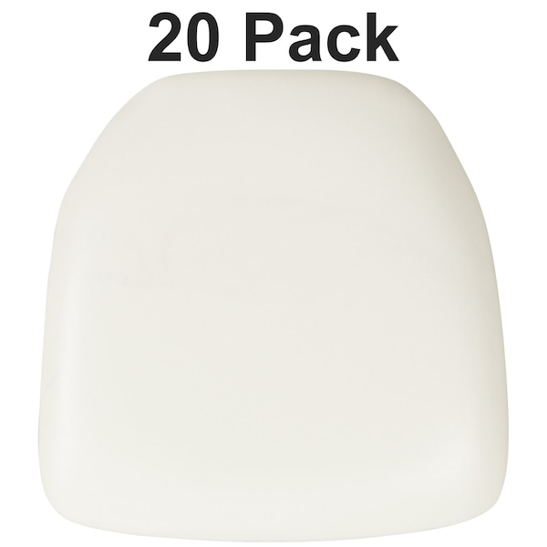 Flash Furniture Hard White Vinyl Chiavari Chair Cushion, PK20 20-BH-WH-HARD-VYL-GG - main