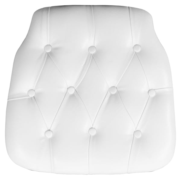 Flash Furniture Hard White Tufted Vinyl Chiavari Chair Cushion, PK20 20-SZ-TUFT-WHITE-GG - main