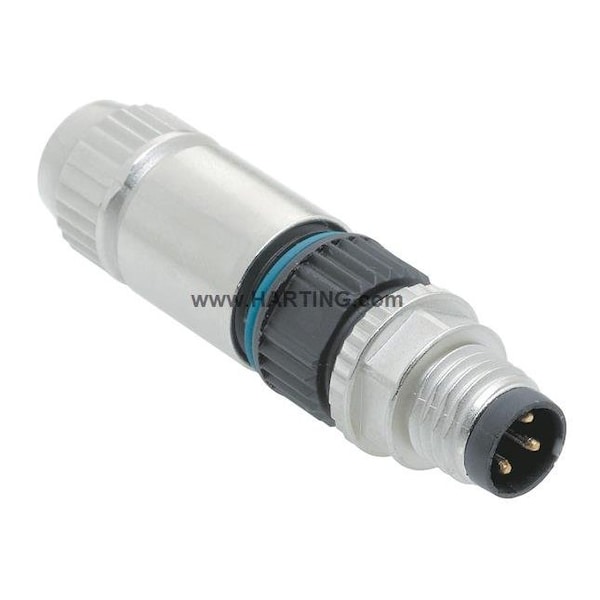 Harting M8 Circular Connector, 3 Poles, 4 A 21021511305 Zoro