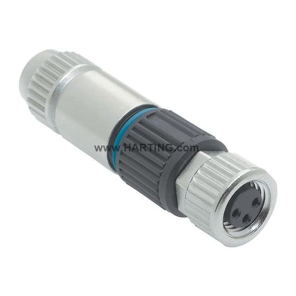 Harting M8 Circular Connector, 3 Poles, 4 A 21021512305 Zoro