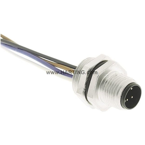 Harting M12 Circular Connector, 4 Poles, 4 A 21033111402 - main