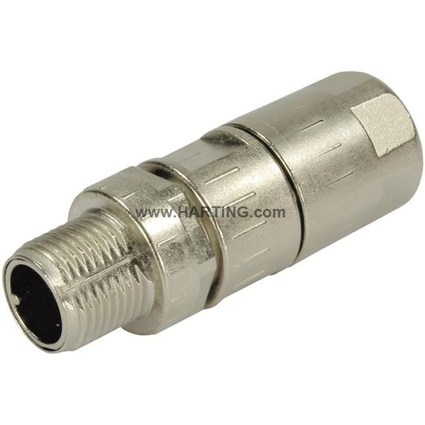 Harting M12 Circular Connector, 8 Poles, 2 A 21038211805 Zoro