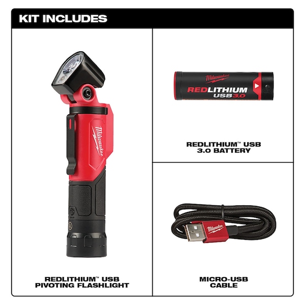 grainger milwaukee flashlight 2735-20 18V Li-Ion & (1) 48-11-1815 18V 1.5Ah Battery : Tools & Home Improvement job with USB charging and an on USB Rechargeable Pivoting Flashlight