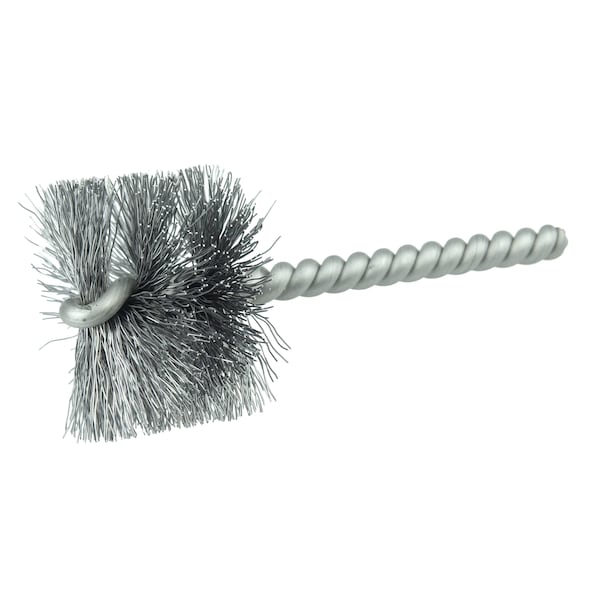 Weiler 1-1/2" Power Tube Brush .008" Steel Wire Fill 1" Brush Length 21203 - main