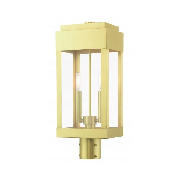 Livex Lighting Satin BrassOutdoor Post Top Lantern, 2 Li 21236-12 - main