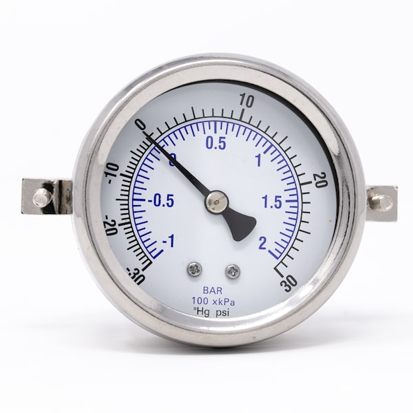 Pic Gauges 2 1/2 in Dial, 1/4 in NPT Male Center Back Location, Stainless Steel Case Material 213D-254CC - main