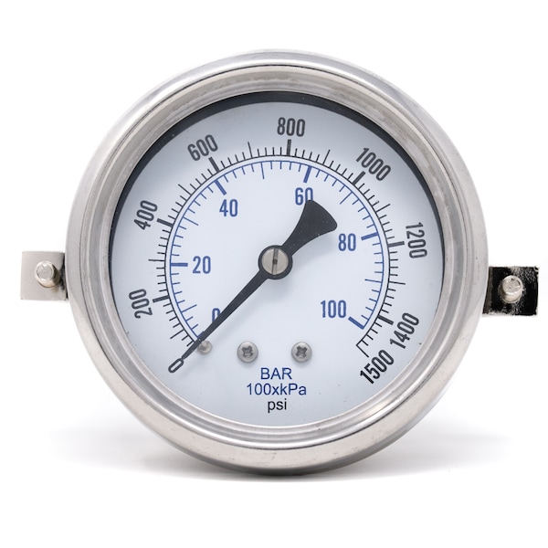 Pic Gauges 2 1/2 in Dial, 1/4 in NPT Male Center Back Location, Stainless Steel Case Material 213D-254N - main