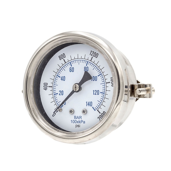 Pic Gauges 2 1/2 in Dial, 1/4 in NPT Male Center Back Location, Stainless Steel Case Material 213D-254O - main