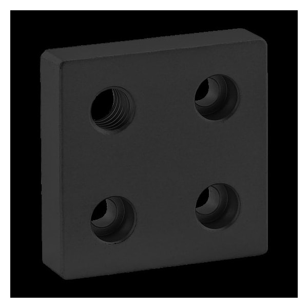 80/20 Base Plt 10S 2"X2" W/7/16-14 Tap In Crnr 2143-BLACK - main