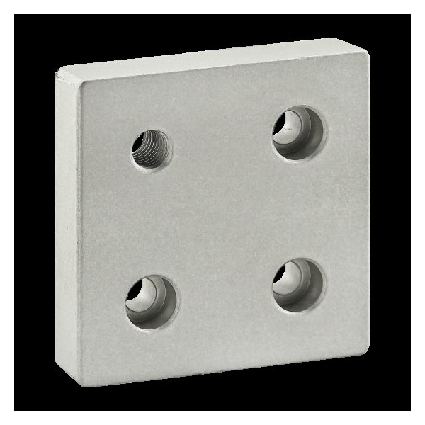 80/20 Base Plate 15S, 3x3", 7/16-14 Tap In Cor 2146 - main