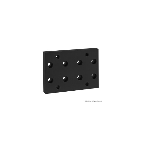 80/20 Blk Heavy Duty Flange Mt Caster Plate 2147-BLACK - main