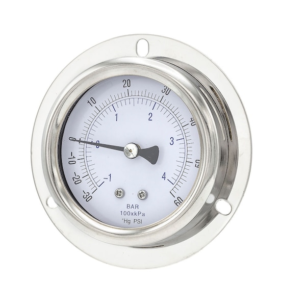 Pic Gauges 2 1/2 in Dial, 1/4 in NPT Male Center Back Location, Stainless Steel Case Material 214D-254CD - main