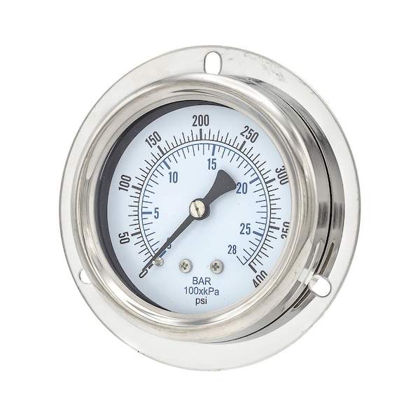 Pic Gauges 2 1/2 in Dial, 1/4 in NPT Male Center Back Location, Stainless Steel Case Material 214D-254I - main