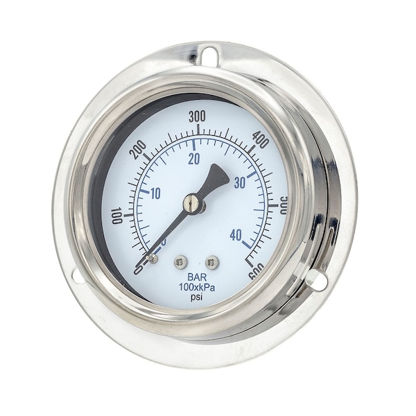 Pic Gauges 2 1/2 in Dial, 1/4 in NPT Male Center Back Location, Stainless Steel Case Material 214D-254K - main