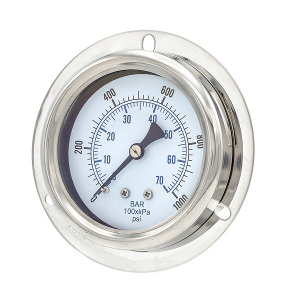 Pic Gauges 2 1/2 in Dial, 1/4 in NPT Male Center Back Location, Stainless Steel Case Material 214D-254M - main